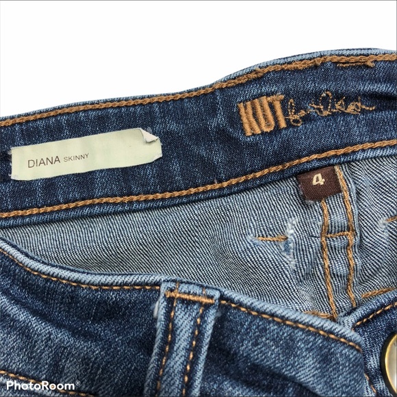 KUT Diana Skinny Distressed Low Rise Stretch Jeans - Picture 8 of 16